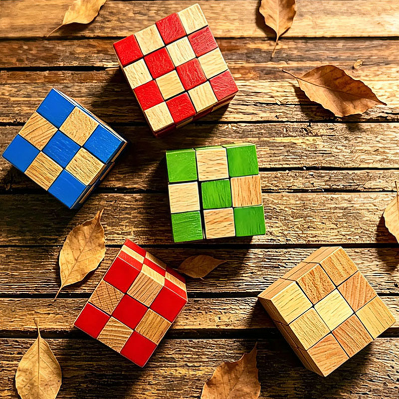 Brain Teaser Cube - Деревянная головоломка «Кубик-змейка» для взрослых и