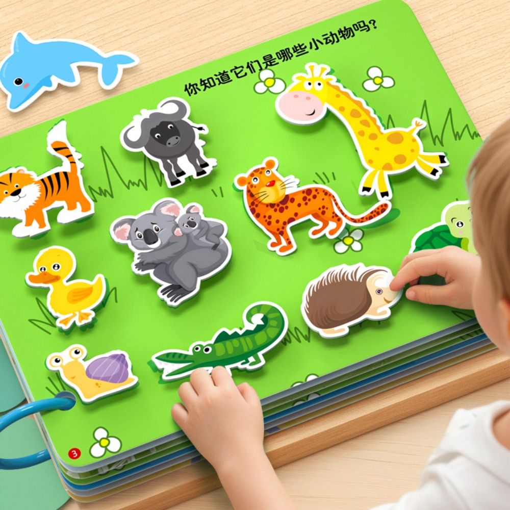 Kids Education Books - Прочная 10-страничная детская разрывная книга, мультяшная