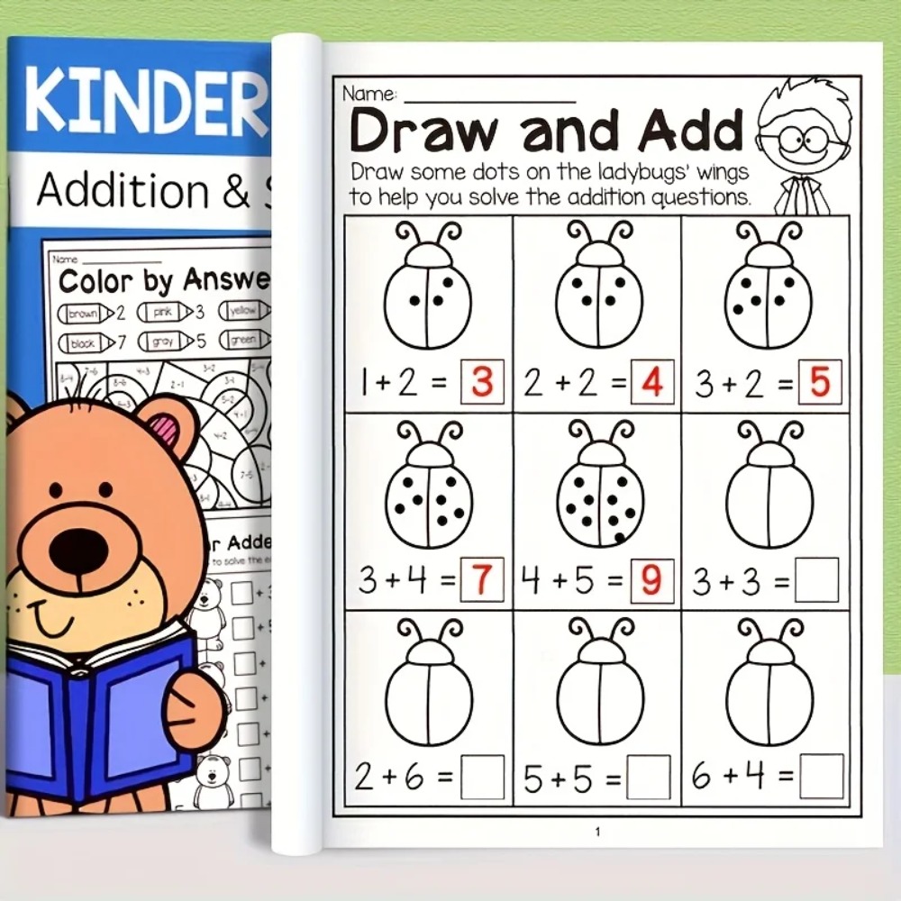 Рабочие тетради по сложению и  – обзор и цена Kids Education Worksheet